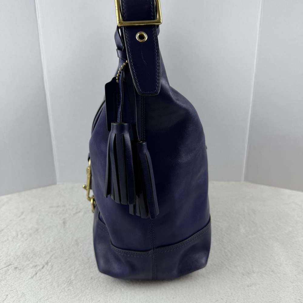 Coach Legacy Duffle Leather Purple Shoulder Crossbody Handbag 23420 Tassels - Picture 2 of 16